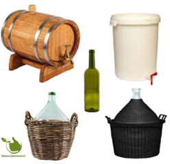 Flessen Vaten Houten tonnen