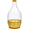 Kunststof gistingsfles 5 L met schroefdop en mandje