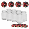 Glazenpotten 900 ml met twist-off deksel (Bessen) 8 stuks