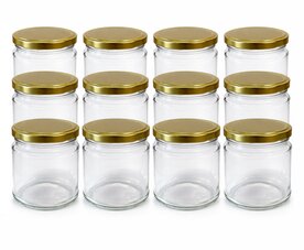 Glazen potjes 210ml 12 stuks