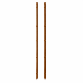 Stalen tuinpaal met coating en bamboevorm - 90 cm x 8 mm