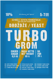 Turbo Grom distilleerderijgist 5-7 dagen