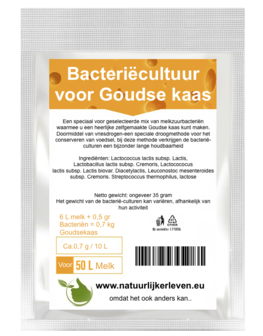 Bacteriecultuur voor Goudse kaas