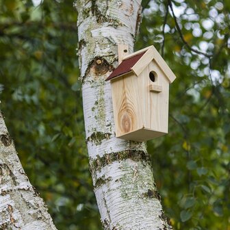 Vogel nestkast puntdak (rood)