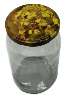 Honingpotten 900 ml met twist-off deksel (Bij op bloem) 8 stuks
