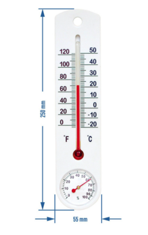 Universele witte thermometer met hygrometer