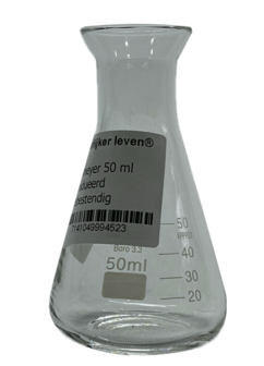 Erlenmeyer 50 ml gegradueerd hittebestendig