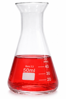 Natuurlijker leven Erlenmeyer 50 ml gegradueerd hittebestendig