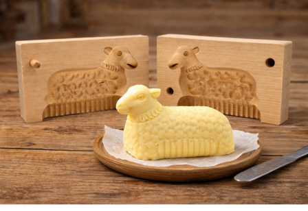 Botervorm rechthoek voor 150g boter - motief: Lam