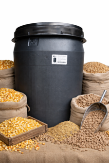 Natuurlijker leven opberg/voerton met schroefdeksel 40 liter