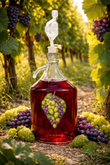 Gistingsfles 5 liter met stop en waterslot