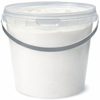 Kunststof emmertje 2.5 liter met deksel 5 stuks