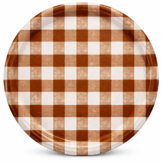 Twist-off deksel bruin geblokt