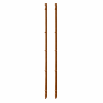 Stalen tuinpaal met coating en bamboevorm - 90 cm x 8 mm