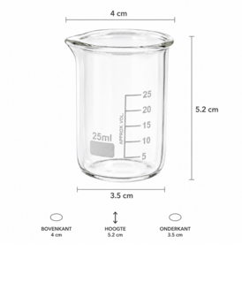 Bekerglas laag model 25ml