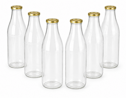 Sapfles met goudkeurige dop 1000 ml 6x
