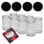 Inmaakpotten 500 ml met twist-off deksel (zwart) 8 stuks