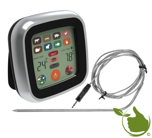 Elektronische kook-thermometer met LCD-touchscreen
