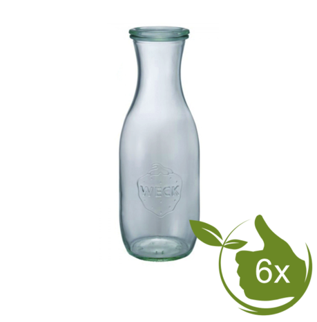 6 x Weck SAP fles met deksel (1062ml) 1/1L 