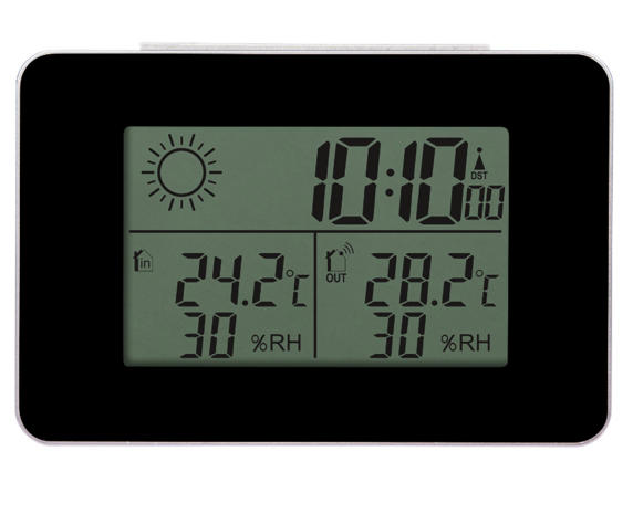 matchmaker Jonge dame vaardigheid RCC weerstation - thermometer / hygrometer met klok - Natuurlijker leven