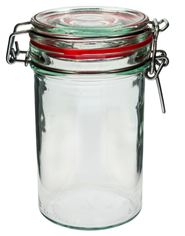 Glazen voorraadpot van 500 ml met klemsluiting