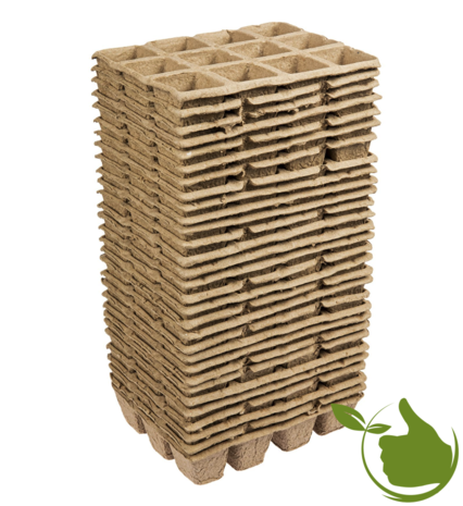 Papieren potjes 12 per tray  4.5x5x4.5cm 30 stuks