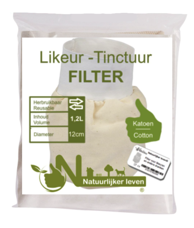 Filter voor het filteren van likeuren en andere dranken.