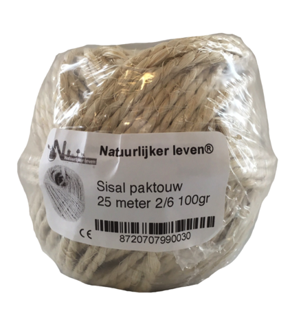 Sisal paktouw 25 meter 2/6 100gr