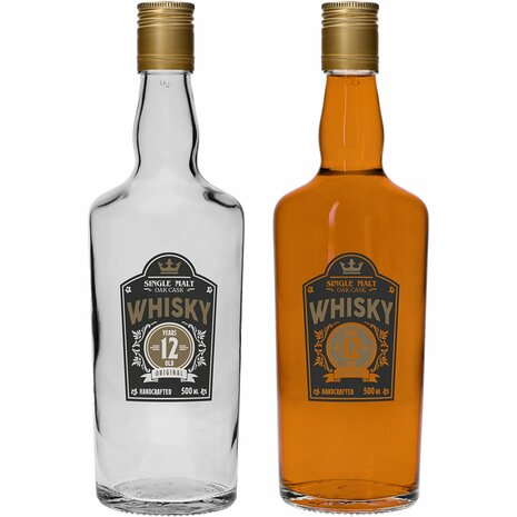 Glazenfles "Whisky" 500ml