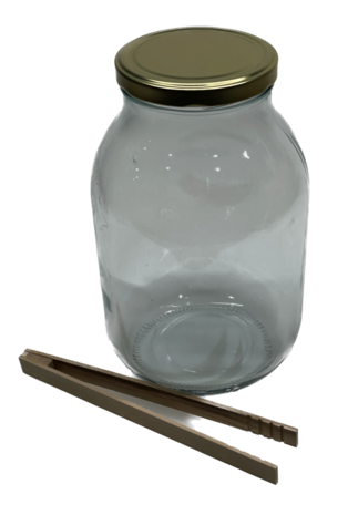 Glazen Pot 3 liter -inclusief deksel & houtentang