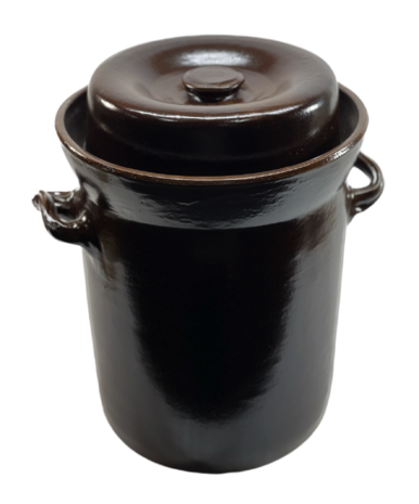 Zuurkoolpot bruin klassiek 15 liter