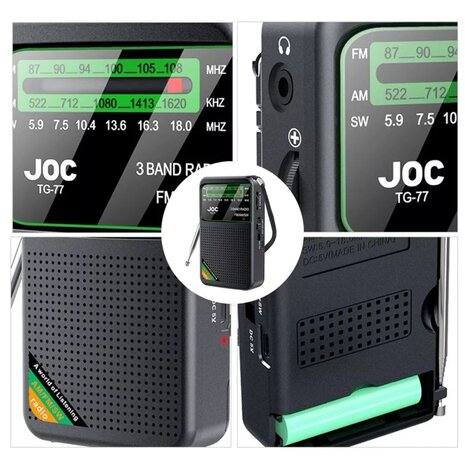 Full-Range Pocket Radio FM/AM/FW