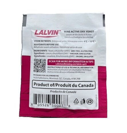 Gedroogde gist QA23&trade; - Lalvin&trade; - 5 g