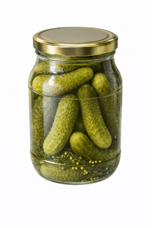 Glazen pot 1.7 liter met gouden deksel