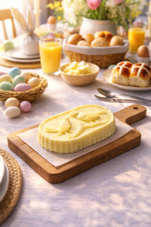 Natuurlijker leven botervorm rechthoek voor 250g boter - motief: 2 vogels