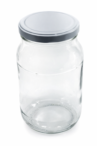 Glazenpot 1.7 liter met witte deksel