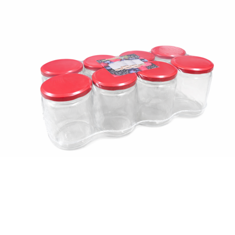 Inmaakpotten 500 ml met twist-off deksel (Bordeaux) 8 stuks