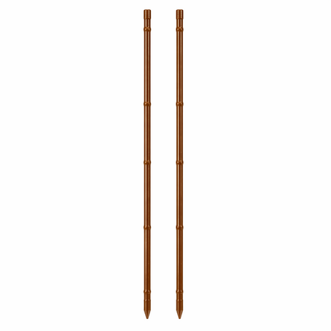 Stalen tuinpaal met coating en bamboevorm - 90 cm x 8 mm