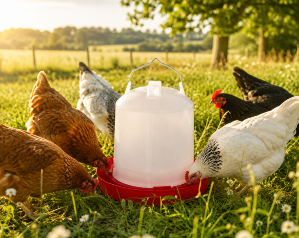 Drinkklok voor pluimvee met handvat 10 liter