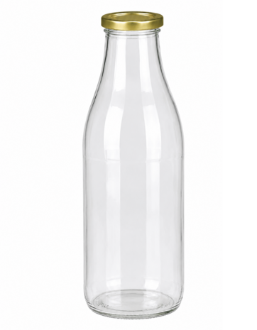 Sapfles met goudkeurige dop 1000 ml 6x