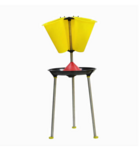 Kippenslachttafel met 3 slachttrechters