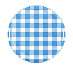 Twist-off deksel Blauw/Wit blok design, 82mm per 10