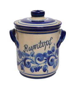 Rumtopf met blauw grijs motief 5 liter