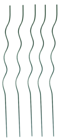 Stalen plantenspiraal 1m 5 stuks
