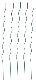 Stalen plantenspiraal 1.50m 5 stuks