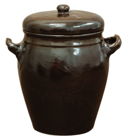 Rustieke aardewerk bewaarpot