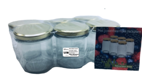 Jampotten 346 ml met twist-off deksel goud 6 stuks