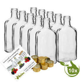 Glazenflesjes "Drupke" 200ml (10 stuks)