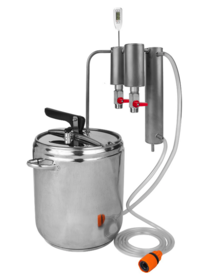 Distilleerder en snelkookpan 2in1 12L, koeler + 2x decanter
