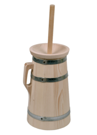 Authentieke houten boterkarn manueel 3 liter